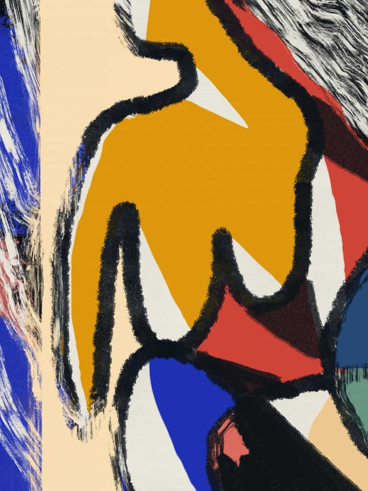 Vibrant Abstract Forms by Little Dean — canvas wall art