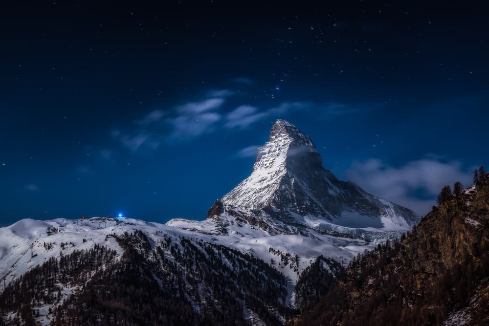 Matterhorn Starry Night by Jesus Gonzalez Vera — canvas wall art