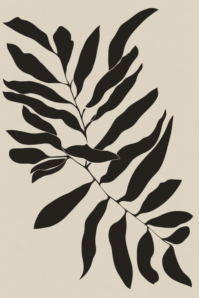 Leafs on twig by Treechild — canvas wall art