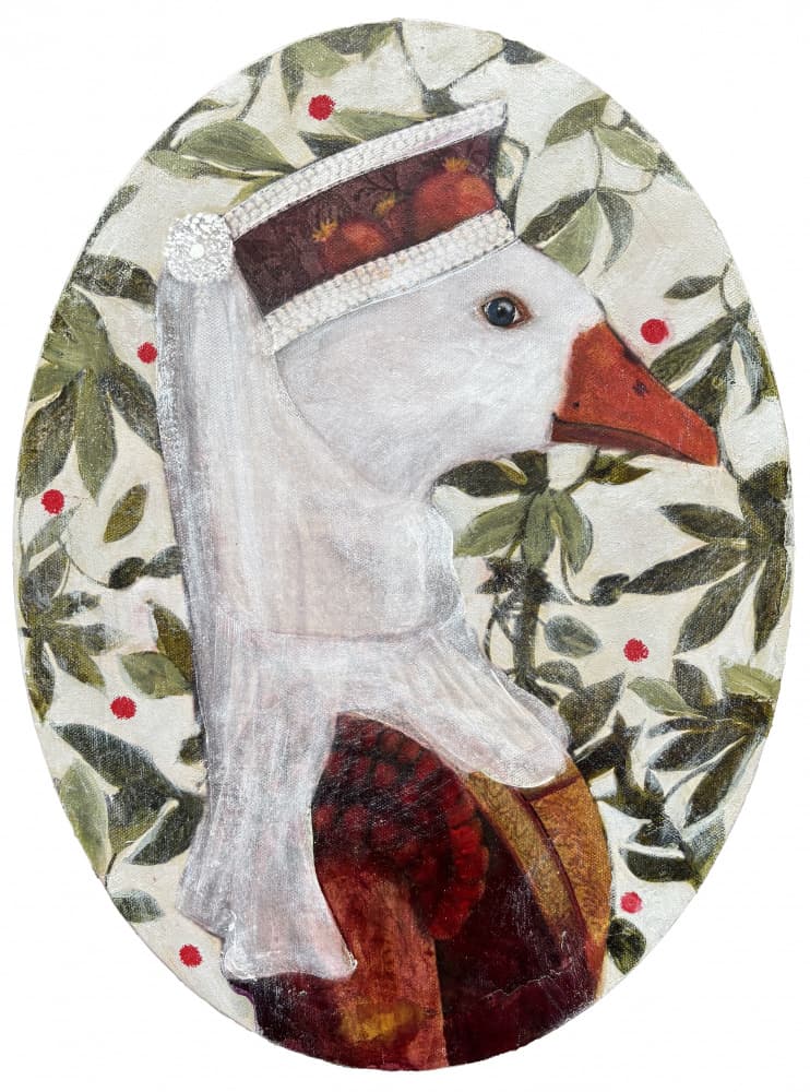 Cata With Green Leafs