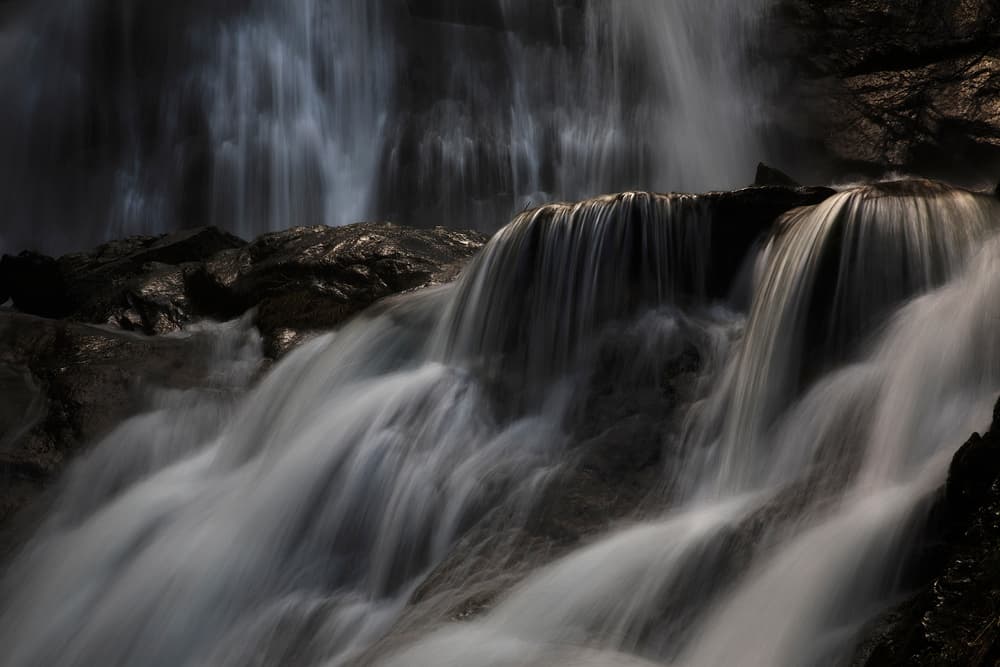 Dark Waterfall Cascade by Paolo Bolla — canvas wall art