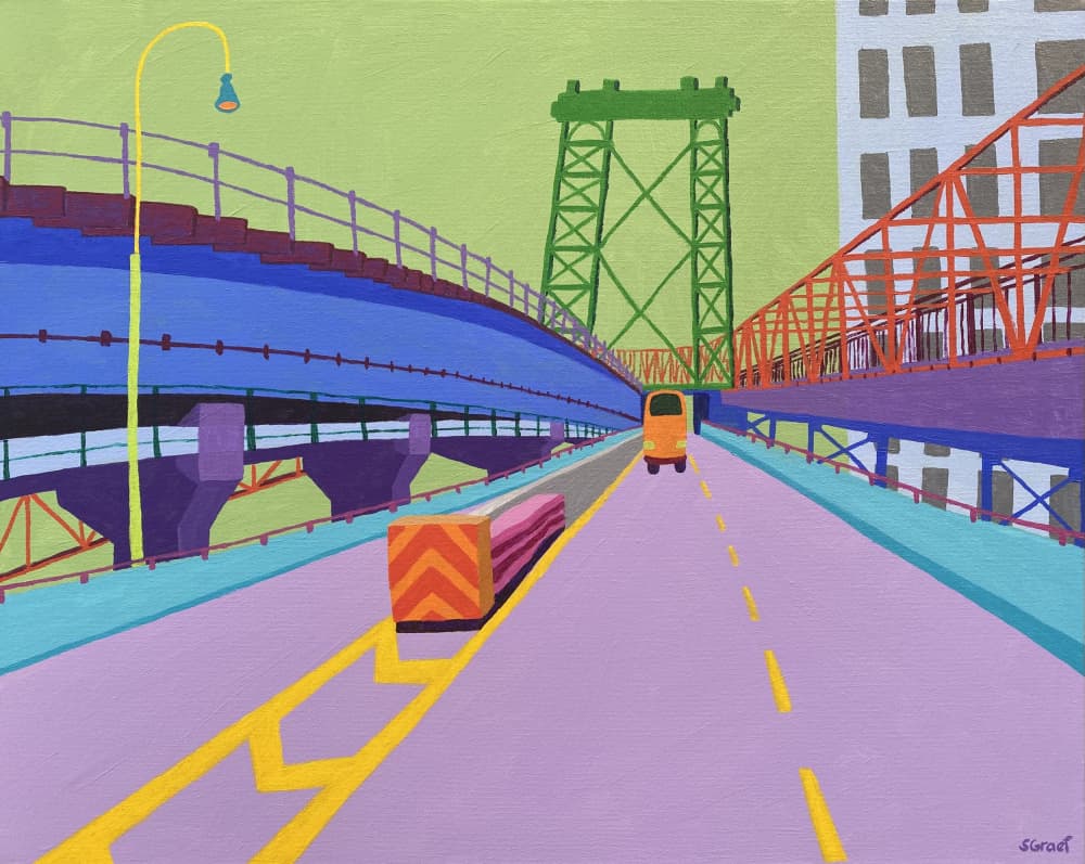 Williamsburg Bridge by Sue Graef — canvas wall art