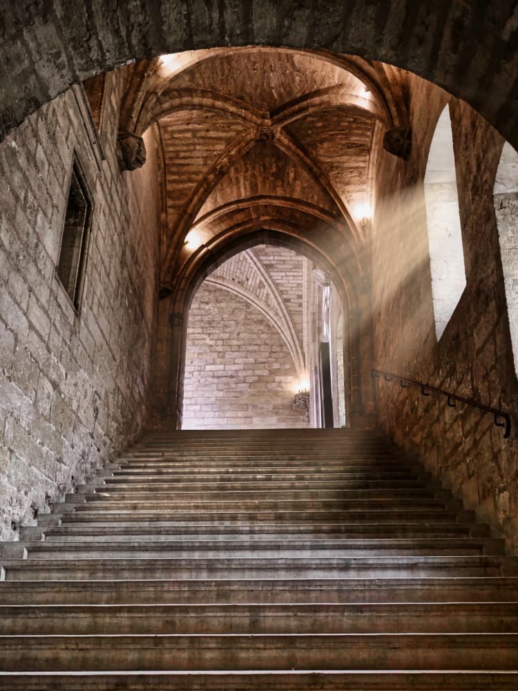 Gothic Staircase Light by Hanna Röwekamp — canvas wall art