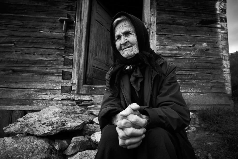 Wise Old Woman by Panfil Pirvulescu — canvas wall art