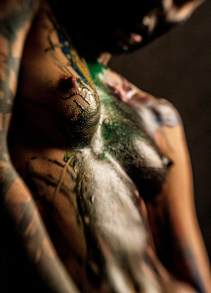 Sensual Painted Form by Bogdan Bouşcă — canvas wall art