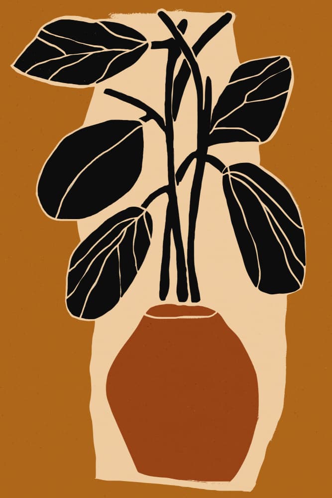 Bold Leaf Silhouette by Treechild — canvas wall art