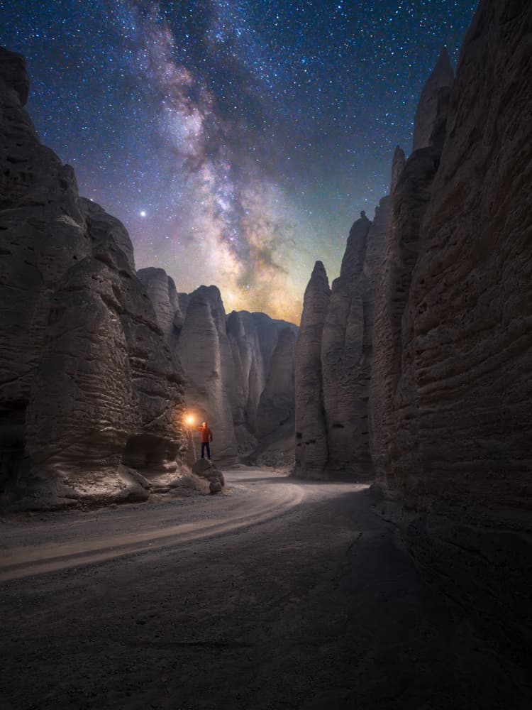 Milky Way Canyon Night by NingYun Ye — canvas wall art