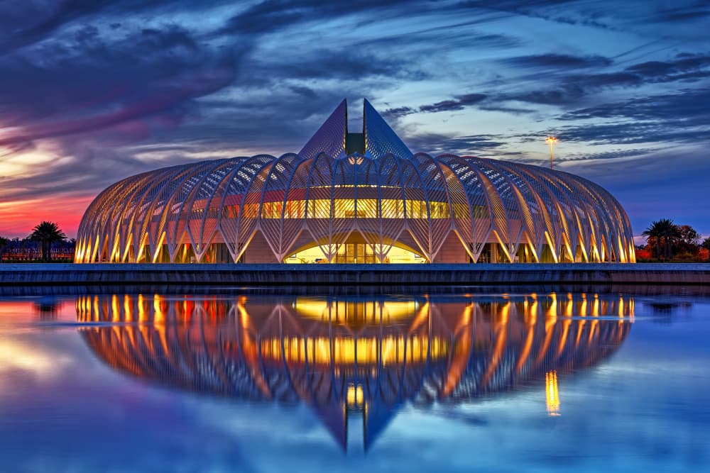 Architectural Twilight Reflection by Martin Fleckenstein — canvas wall art
