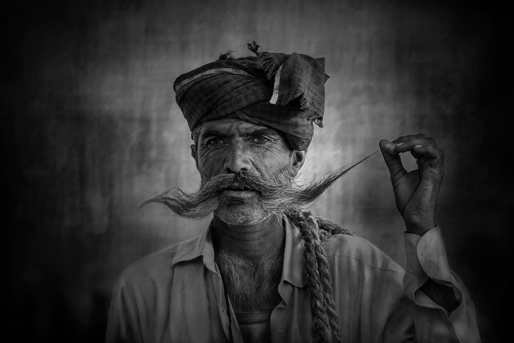 Grand Mustache Portrait by Svetlin Yosifov — canvas wall art
