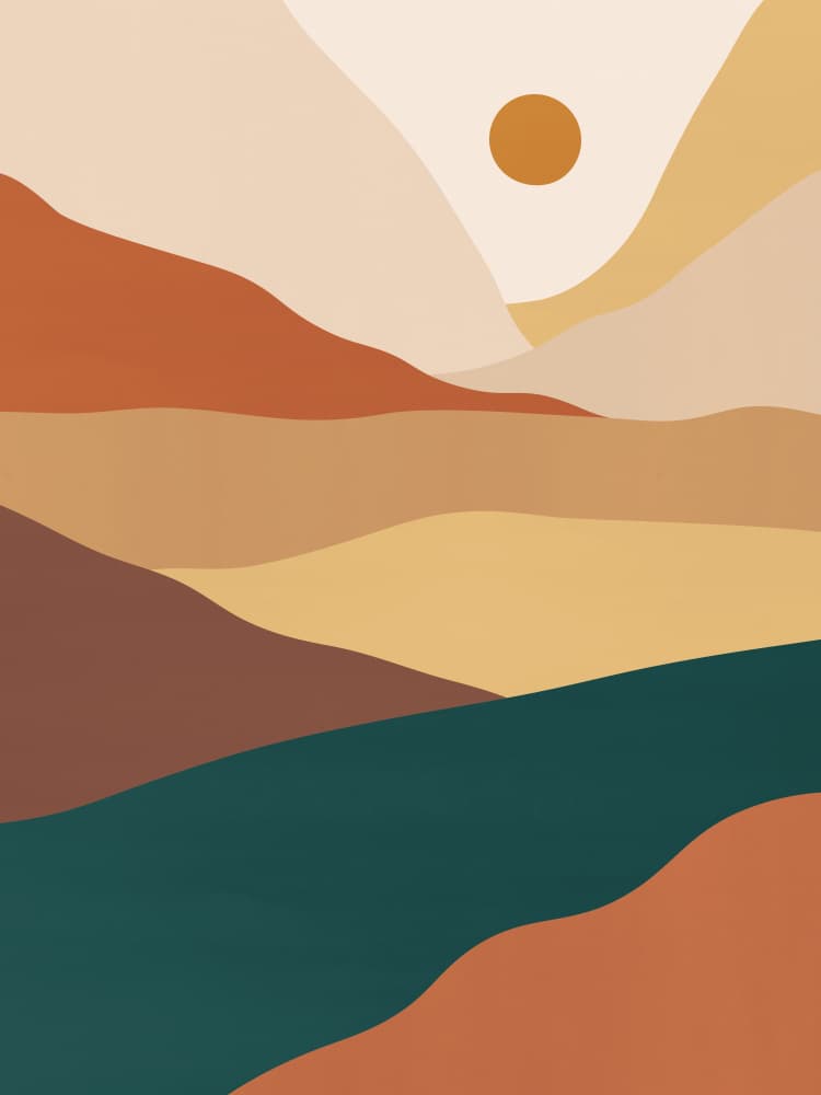 Abstract Desert Layers by Vitor Costa — canvas wall art
