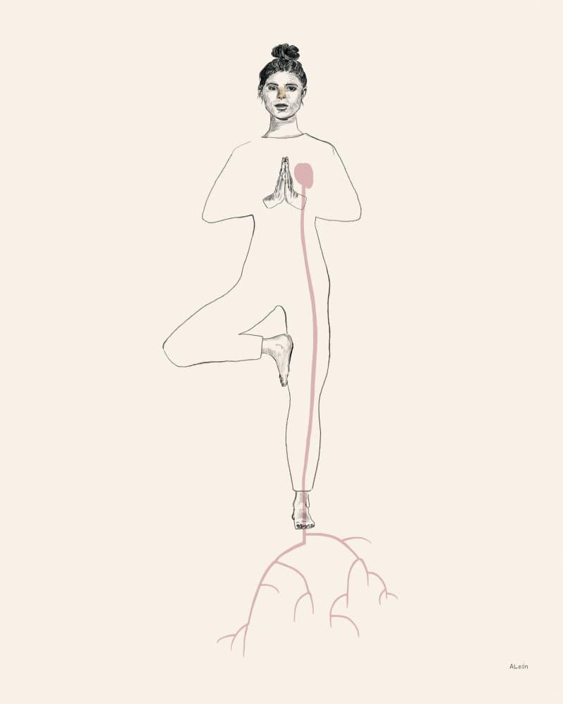 Inner Balance Roots by Amanda Leon — canvas wall art