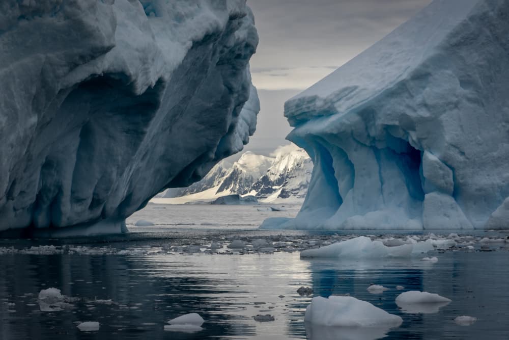 Majestic Polar Icebergs by Michel Groleau — canvas wall art