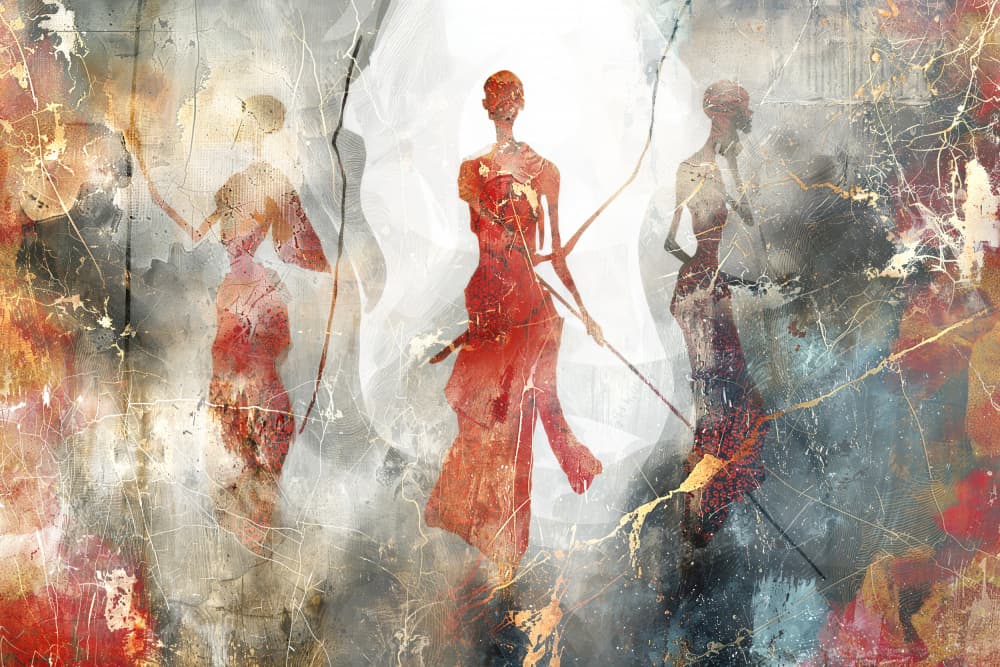 Mystical Tribal Figures by Rafal Kulik — canvas wall art