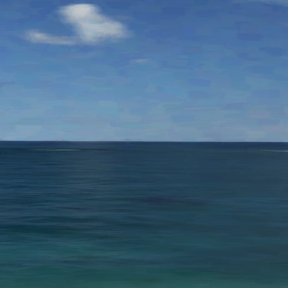 Blue Ocean Horizon by Lynann Colligan — canvas wall art