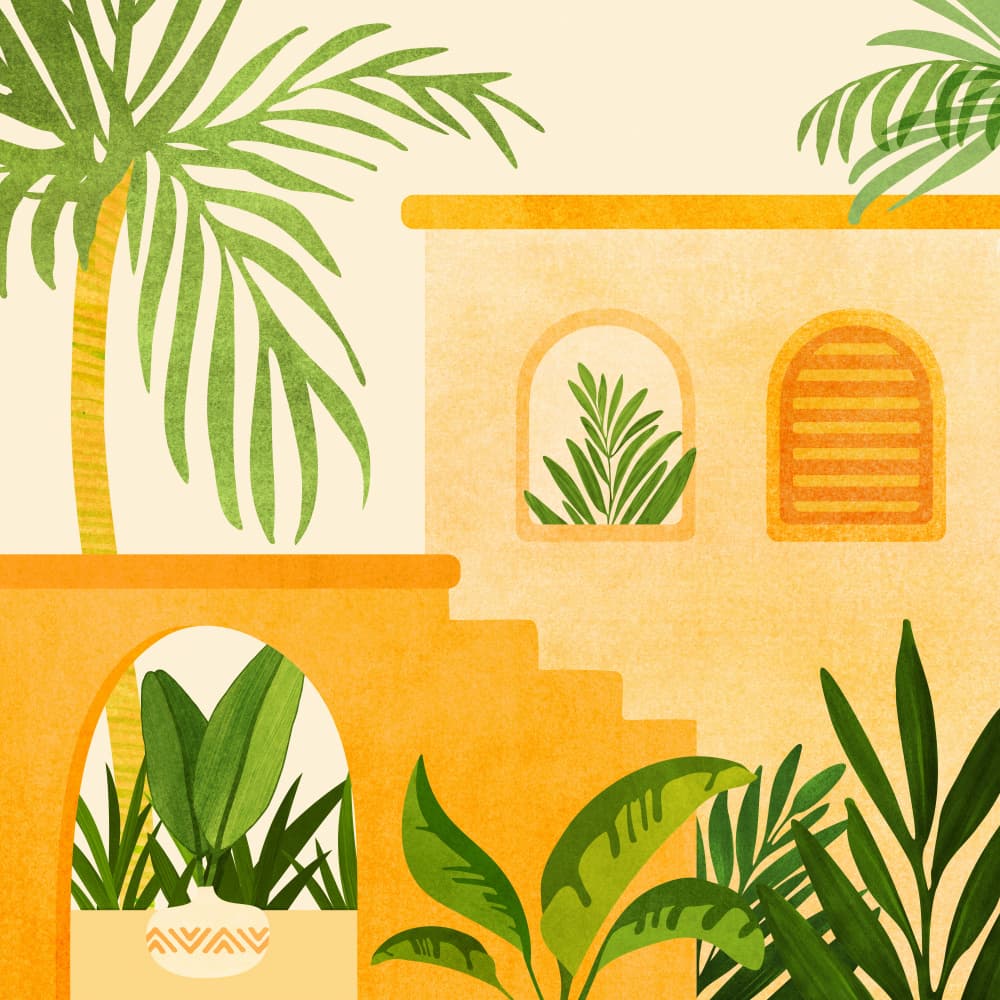 Garden Hacienda Sq by Kristian Gallagher — canvas wall art