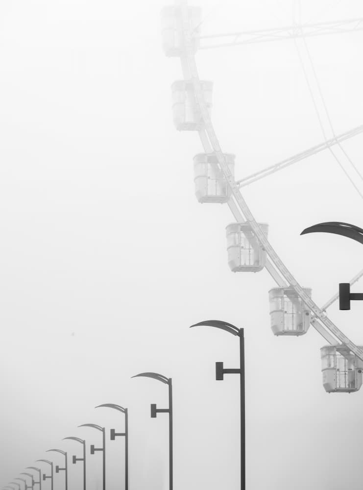 Foggy Ferris Wheel by Anna Niemiec — canvas wall art
