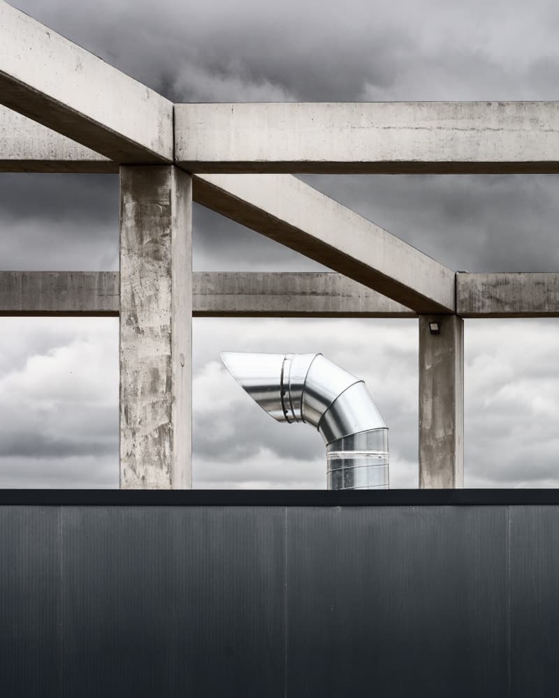 Brutalist Sky Pipe by Manuel Ponce Luque — canvas wall art