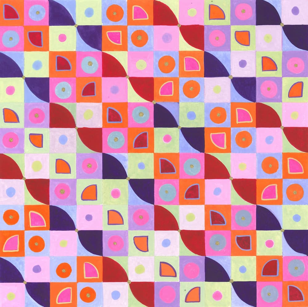 Diagonal Tile Pattern by Isabelle Brent — canvas wall art