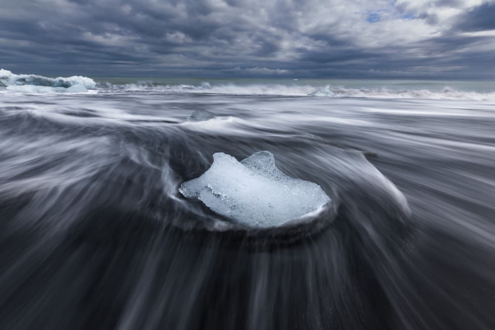 Icy Black Sands by Irene Wu — canvas wall art