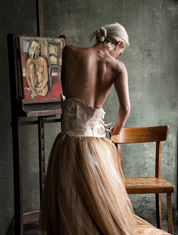 Artist's Elegant Back by MAYA ILTUS — canvas wall art