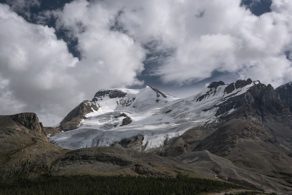 Snowy Mountain Grandeur by Lynann Colligan — canvas wall art