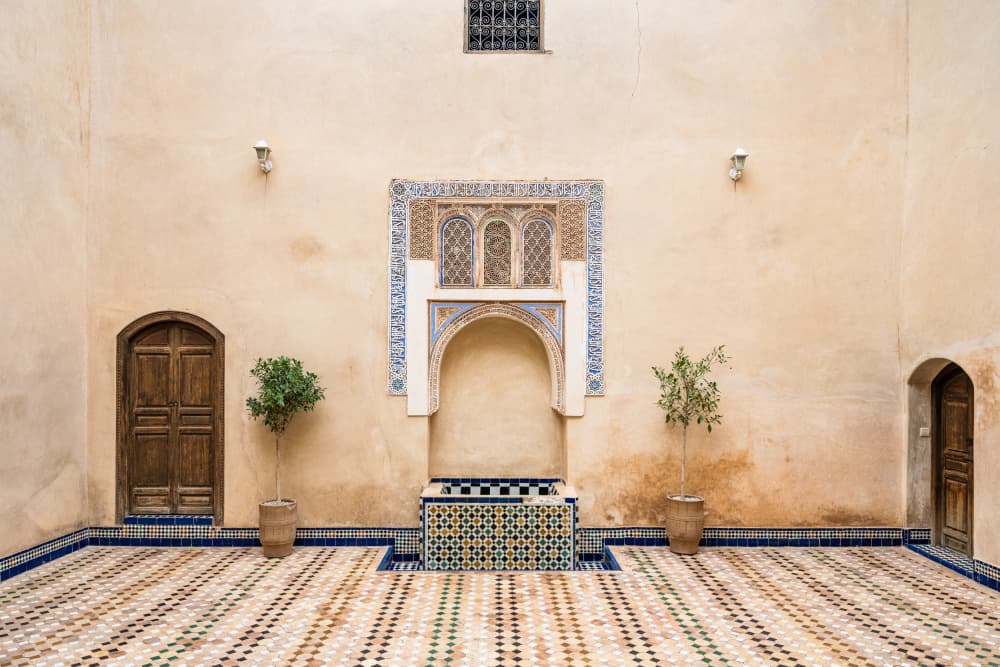Moroccan Courtyard Fountain by Photolovers — canvas wall art