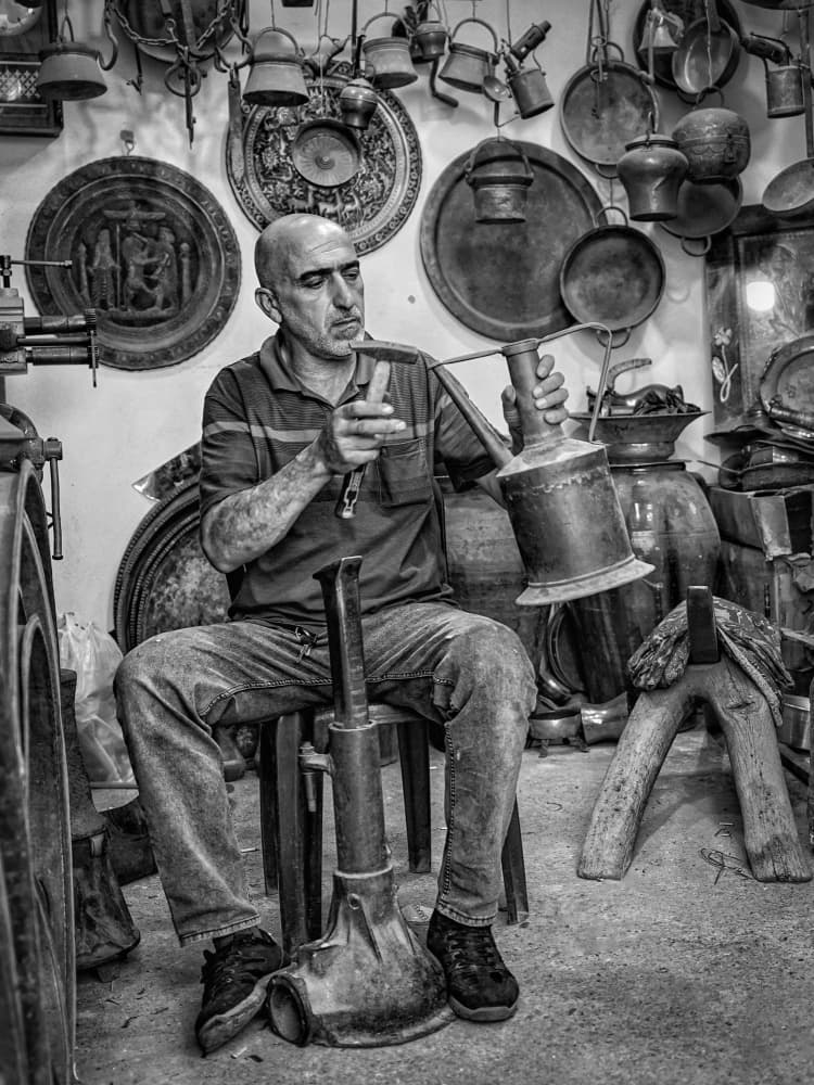 Copper Craftsman's Studio by Bashar Alsofey — canvas wall art