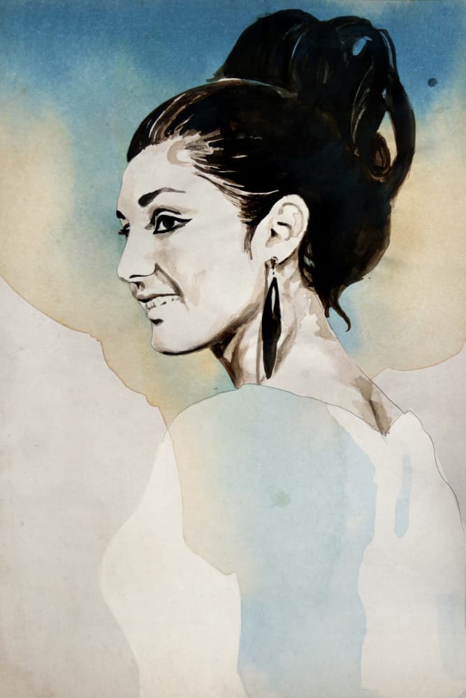 Elegant Woman Portrait by David Diehl — canvas wall art