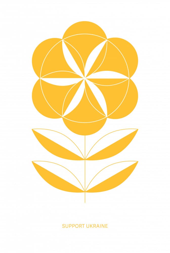 Sunny Geometric Bloom by Tetiana Kava Illustration — canvas wall art