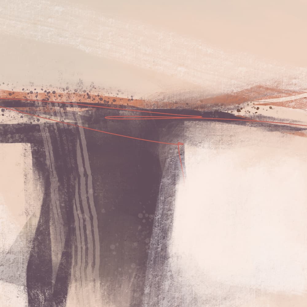 Muted Horizon Abstract by MANSI SAXENA — canvas wall art