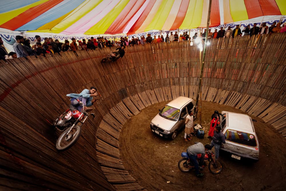 Well of Death Stunts by Md. Arifuzzaman — canvas wall art