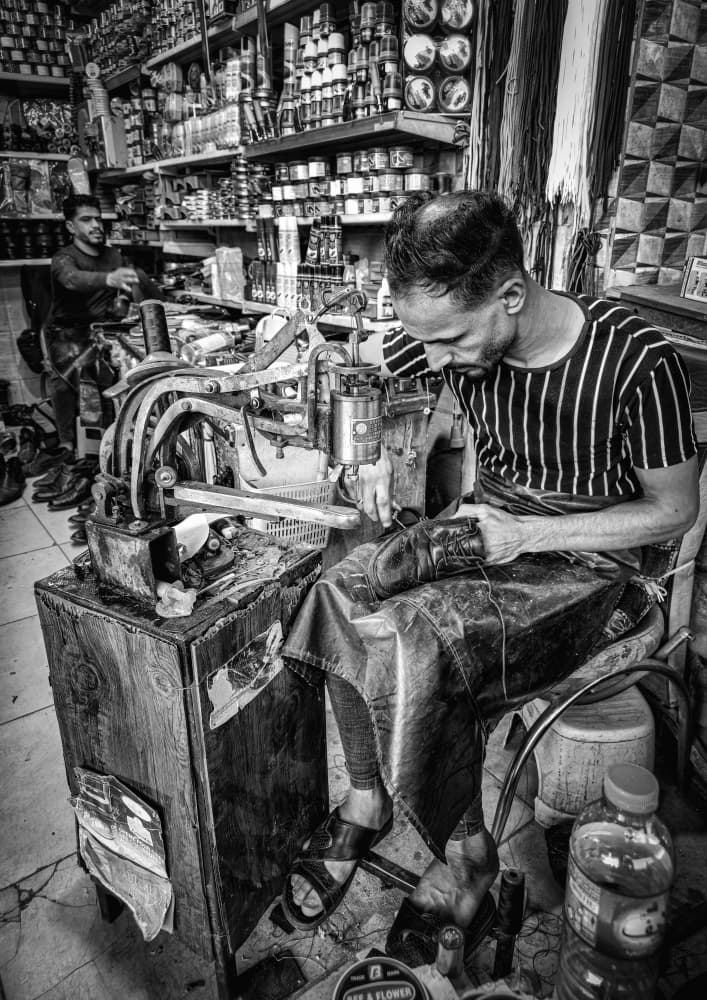 Artisan Shoe Repair by Bashar Alsofey — canvas wall art