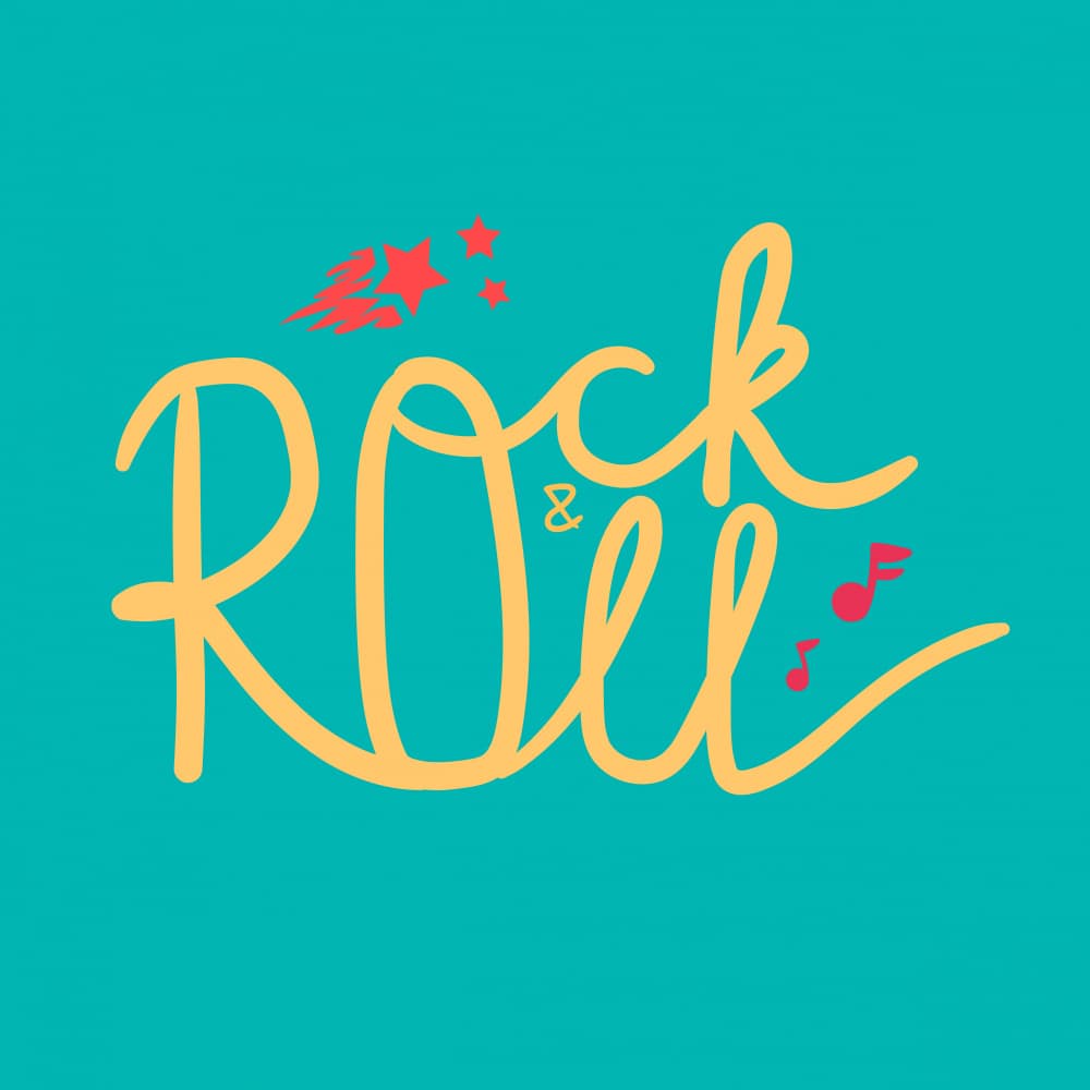 Energetic Rock & Roll by Marika Barsrsind — canvas wall art