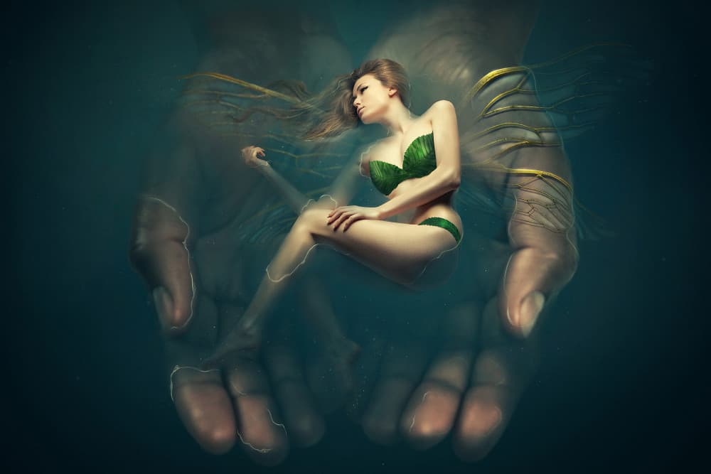 Nature Spirit In Hands by Oren Hayman — canvas wall art