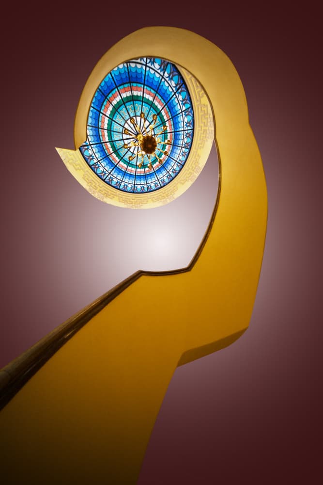 Golden Spiral Window by konglingming — canvas wall art