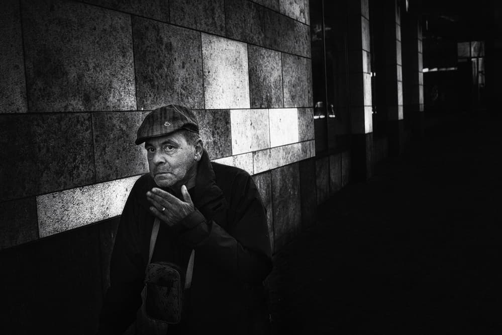 Thoughtful Urban Portrait by Holger Droste — canvas wall art