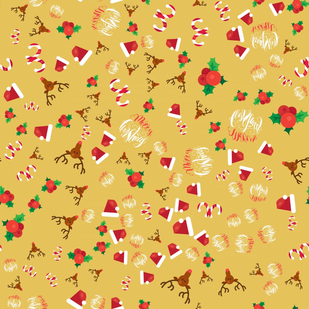 Festive Christmas Pattern by Marika Barsrsind — canvas wall art