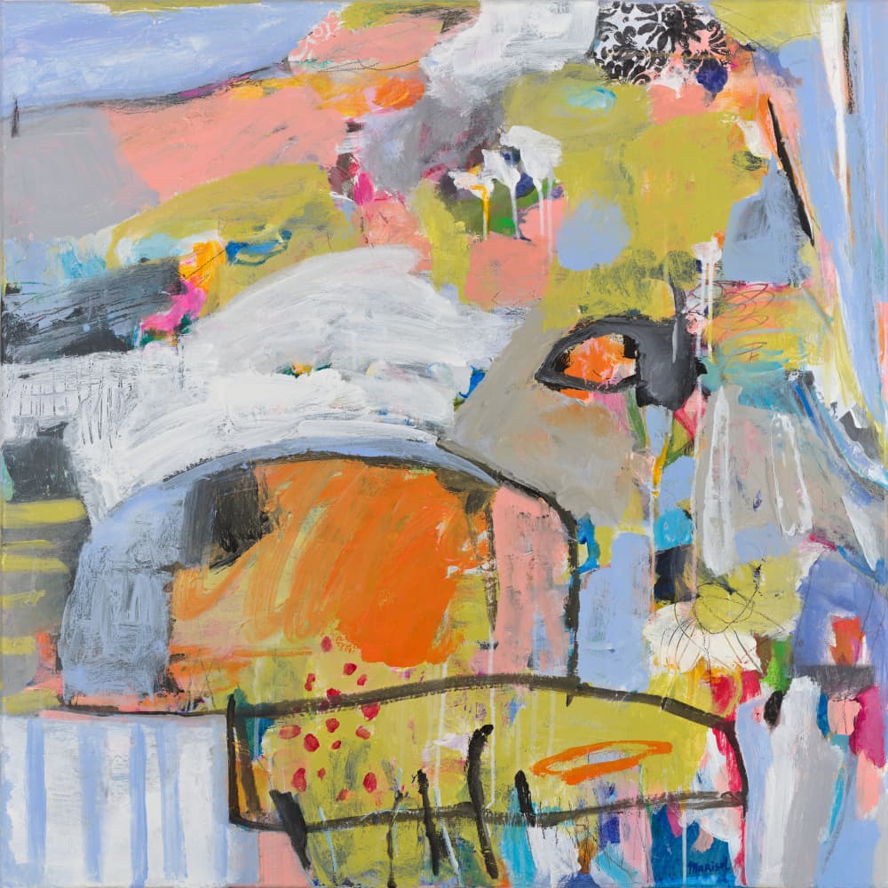 Vibrant Abstract Forms by Marisol Evora — canvas wall art