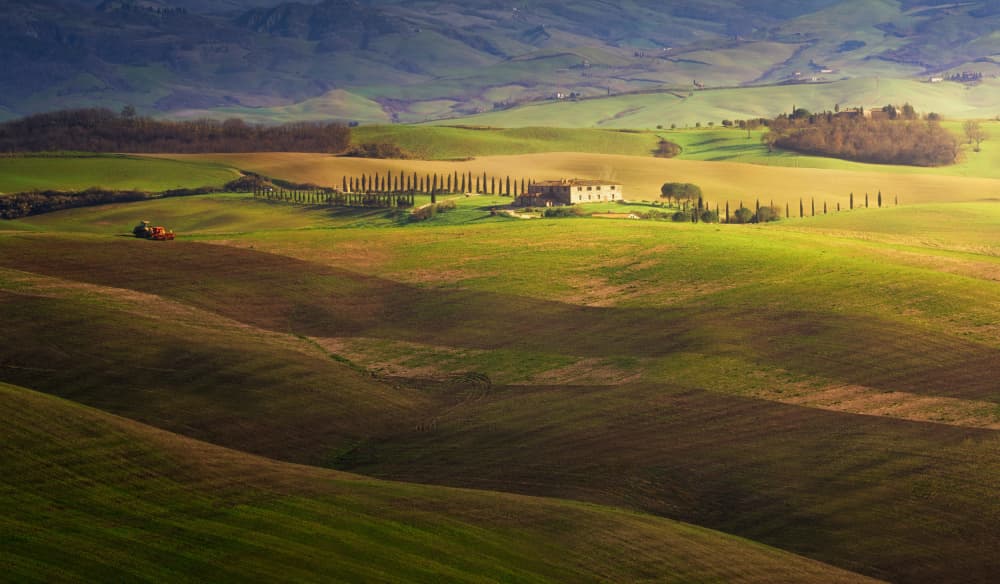 Golden Countryside Hills by joanaduenas — canvas wall art