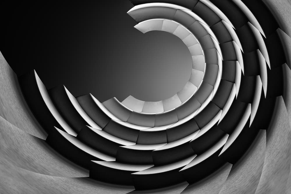 Dynamic Blade Spiral by Jutta Kerber — canvas wall art