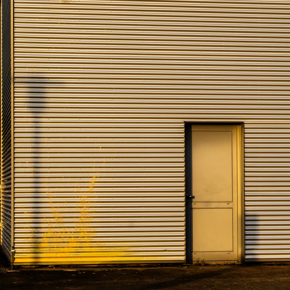 Golden Corrugated Wall Shadows by Heike Wolters-Wrase — canvas wall art