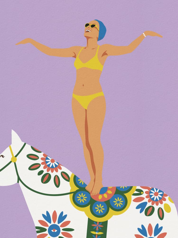 Joyful Acrobat on Horse