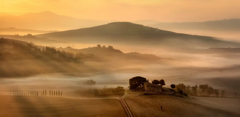 Misty Tuscan Morning by Chong Q. Wu — canvas wall art