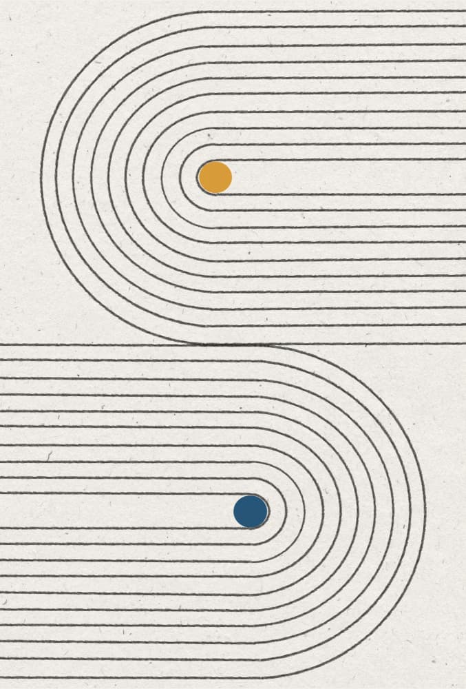 Binary Circles by THE MIUUS STUDIO — canvas wall art