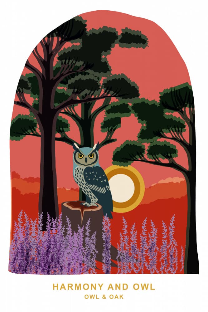Harmony Forest Owl by casa cartissi — canvas wall art