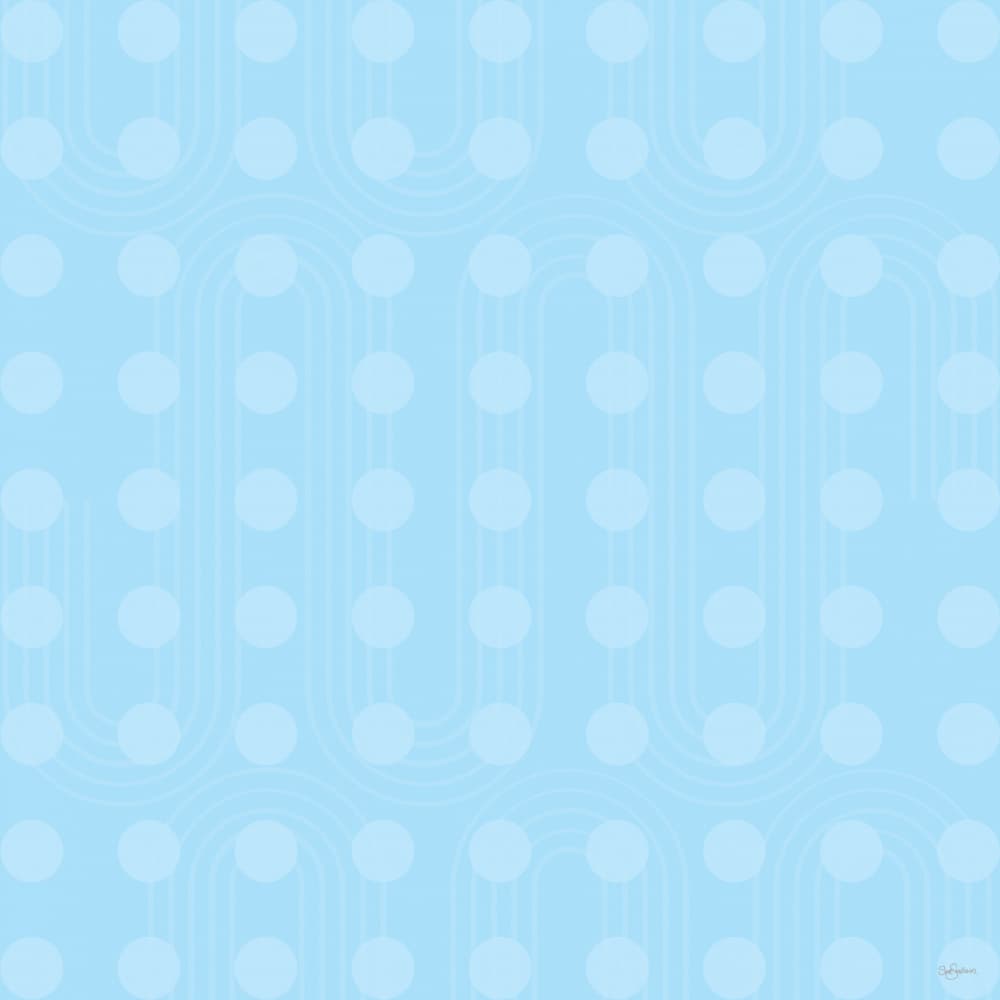 Soft Blue Dot Waves by Sue Skellern — canvas wall art