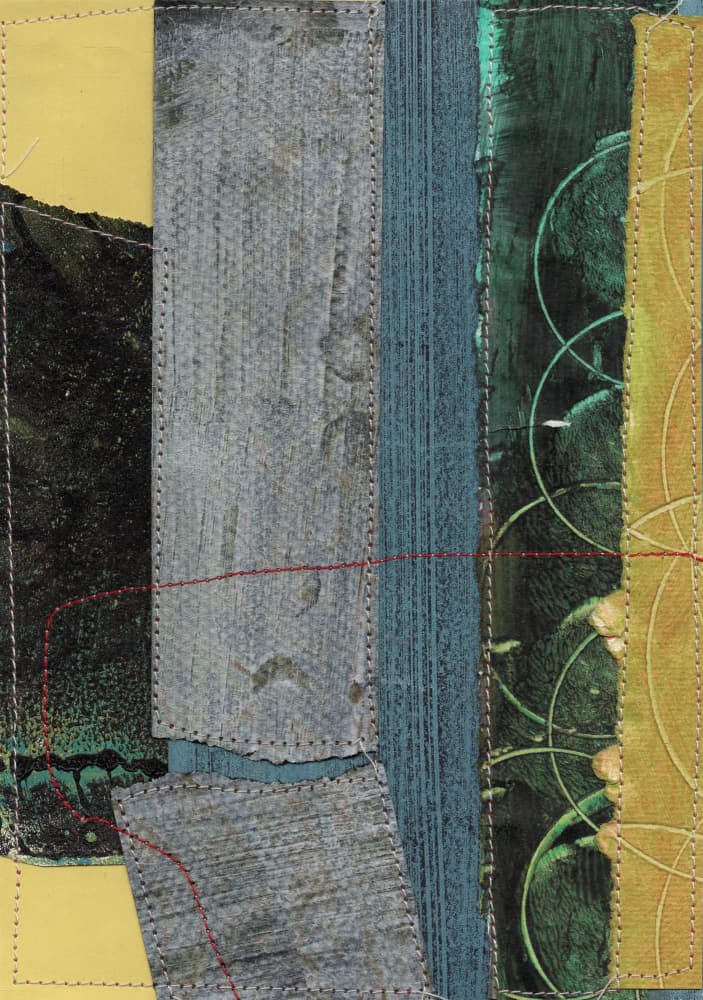 Abstract Stitched Layers by Susan Smereka — canvas wall art