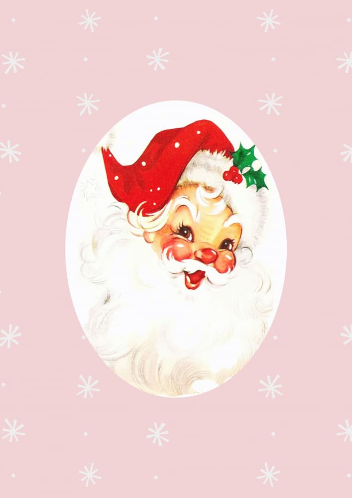 Jolly Vintage Santa Claus by Talitha McQueen — canvas wall art