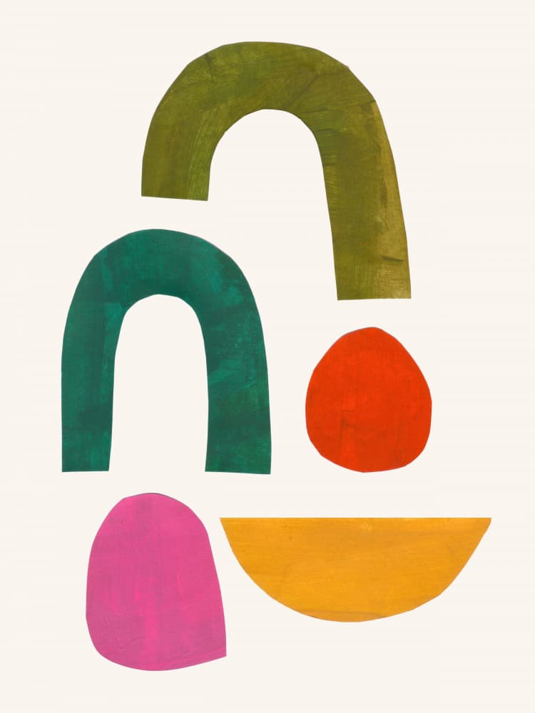 Colorful Abstract Shapes by Ejaaz Haniff — canvas wall art