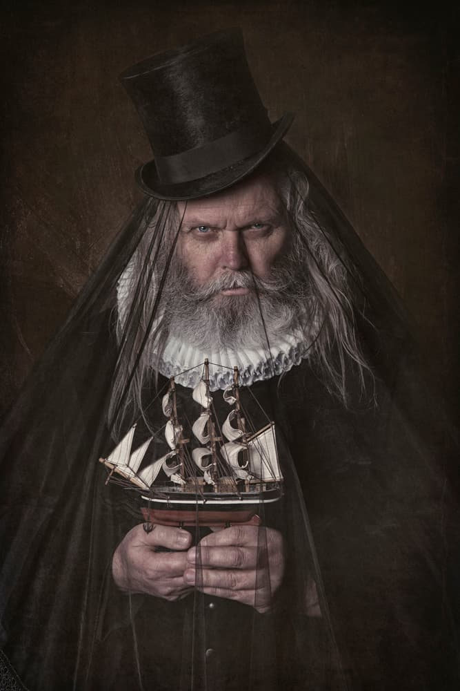 Mysterious Bearded Captain by Carola Kayen-Mouthaan — canvas wall art